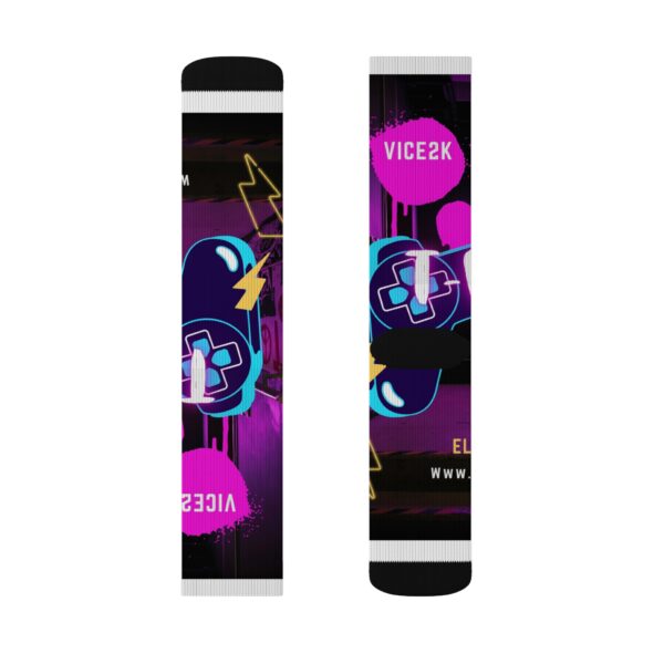Allover purple T-vice Sublimination Sock - Image 3
