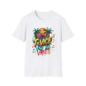 Tropical Vibes T-Shirt, Unisex Graphic Tee, Summer Style Shirt, Music Lover Gift, Vacation Apparel, Partywear