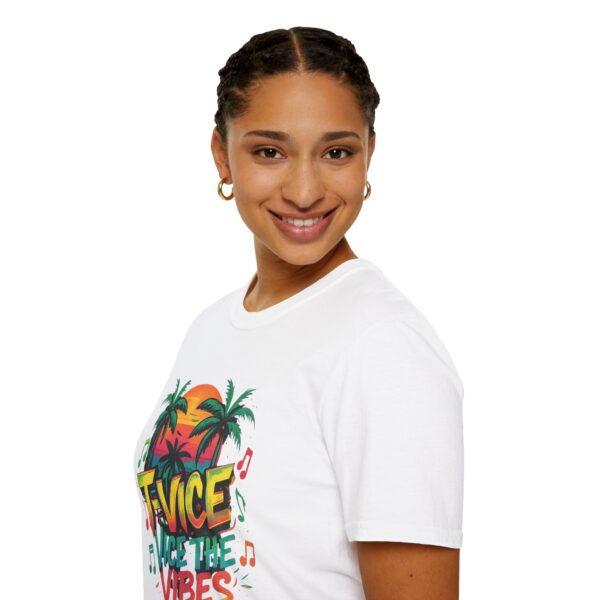 Tropical Vibes T-Shirt, Unisex Graphic Tee, Summer Style Shirt, Music Lover Gift, Vacation Apparel, Partywear - Image 5