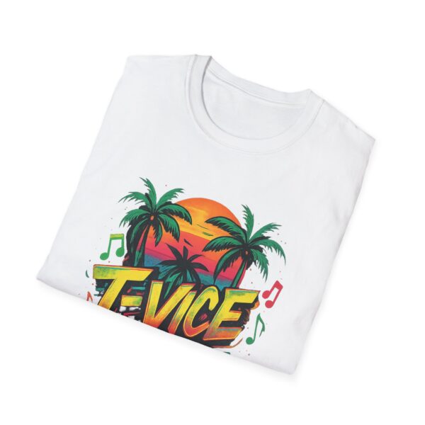 Tropical Vibes T-Shirt, Unisex Graphic Tee, Summer Style Shirt, Music Lover Gift, Vacation Apparel, Partywear - Image 4